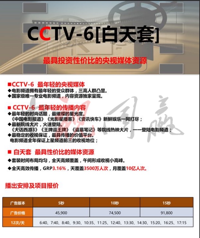 2019年CCTV-6白天套@中视同赢